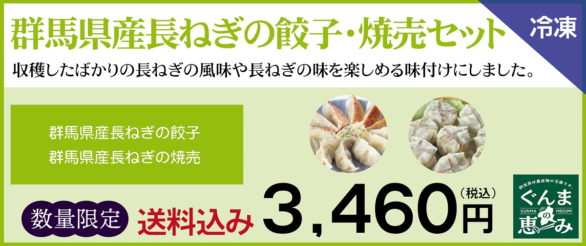 群馬県産長ねぎの餃子・焼売セット